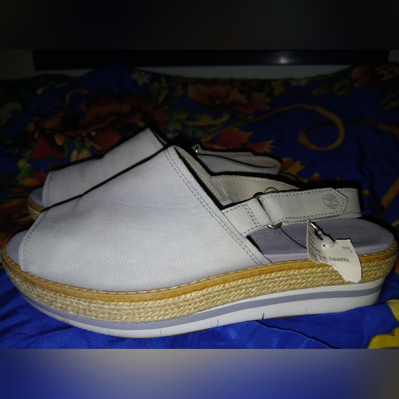 Timberland Espadrille Slate Leather Slingback Sandals Size 9. - Picture 2 of 7
